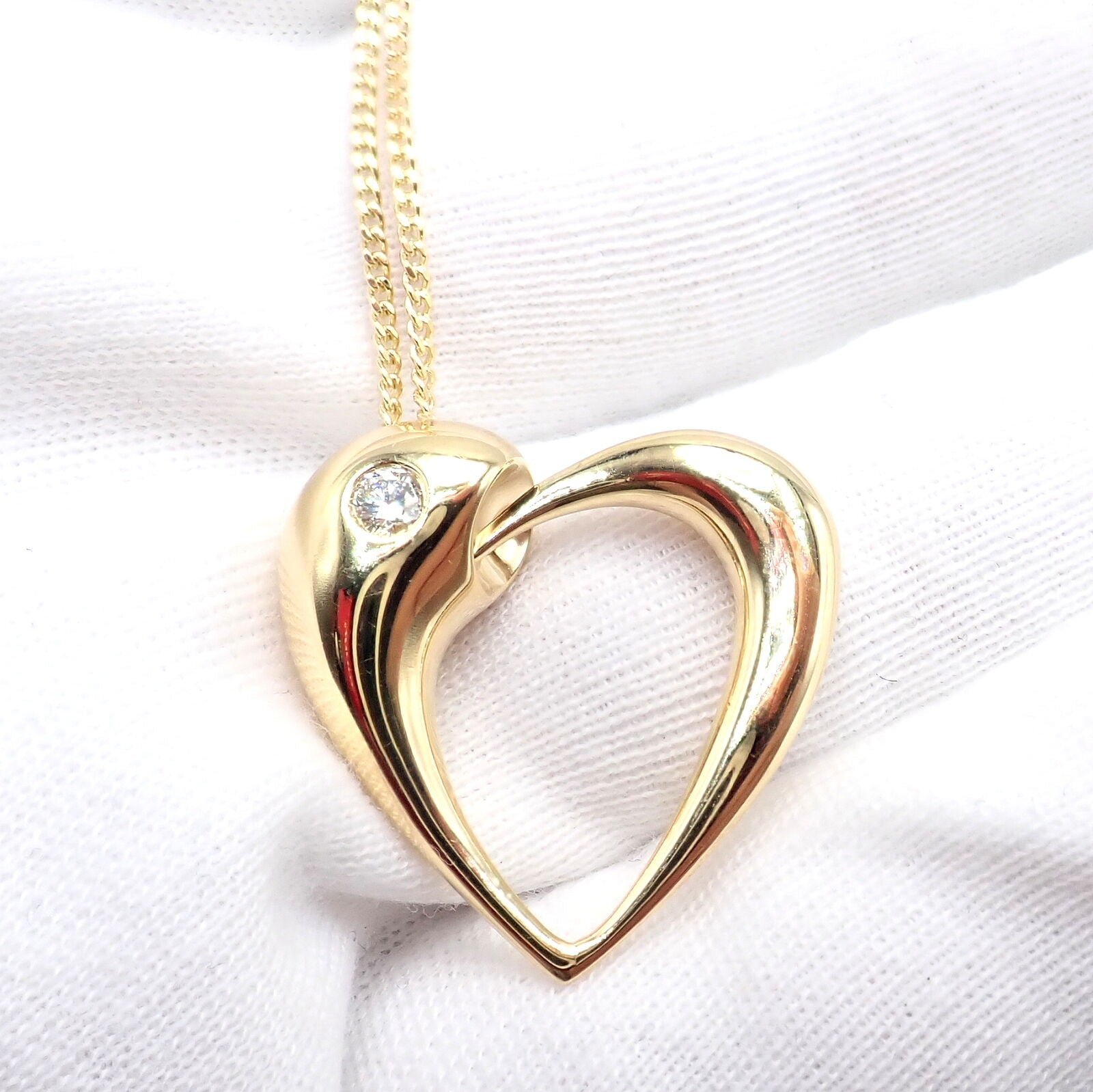Georg Jensen 18K Yellow Gold Diamond Ouroboros Snake Necklace - Elegant Jewelry for Women, Perfect Gift for Anniversary & Special Occasions