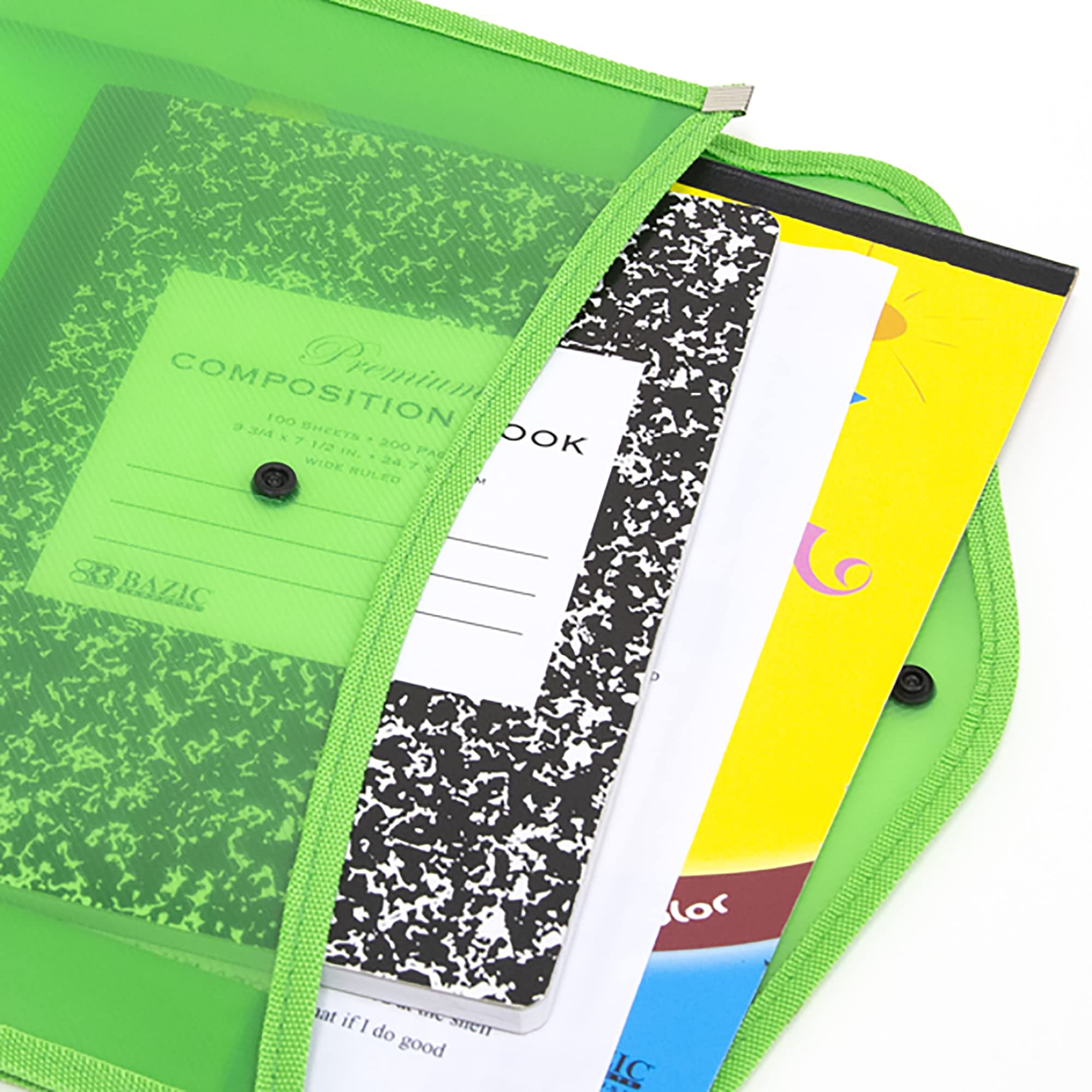 BAZIC Plastic File Folder - 24-Pack Legal Size V-Flap Organizer for Documents, Receipts & Bills | Durable Office, School & Home Organization Supplies | Perfect for Filing, Storage & Paper Management