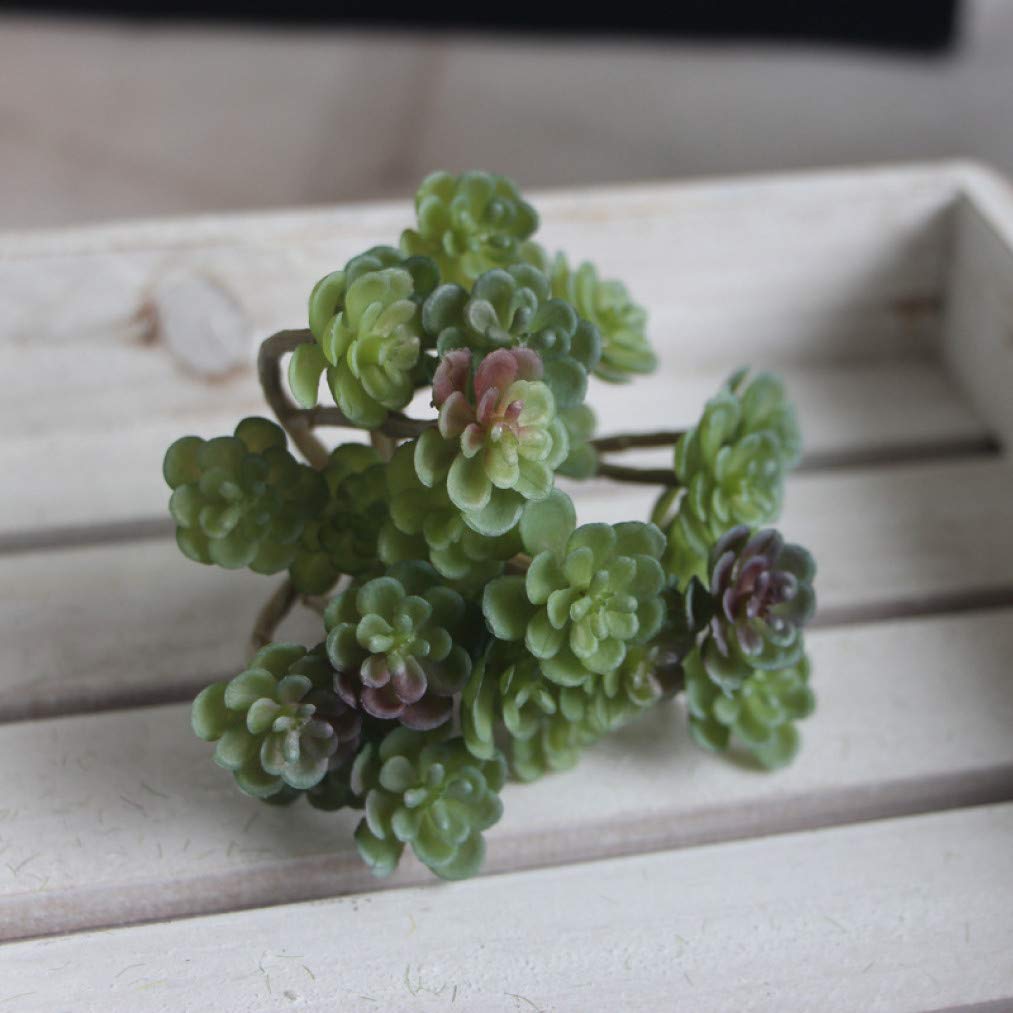 LUCACO Artificial Succulent Plants - Mini Fake Succulents for Home Office Desk Decor, Table Centerpiece, Wedding Party & Landscape Bonsai Display (Unpotted)