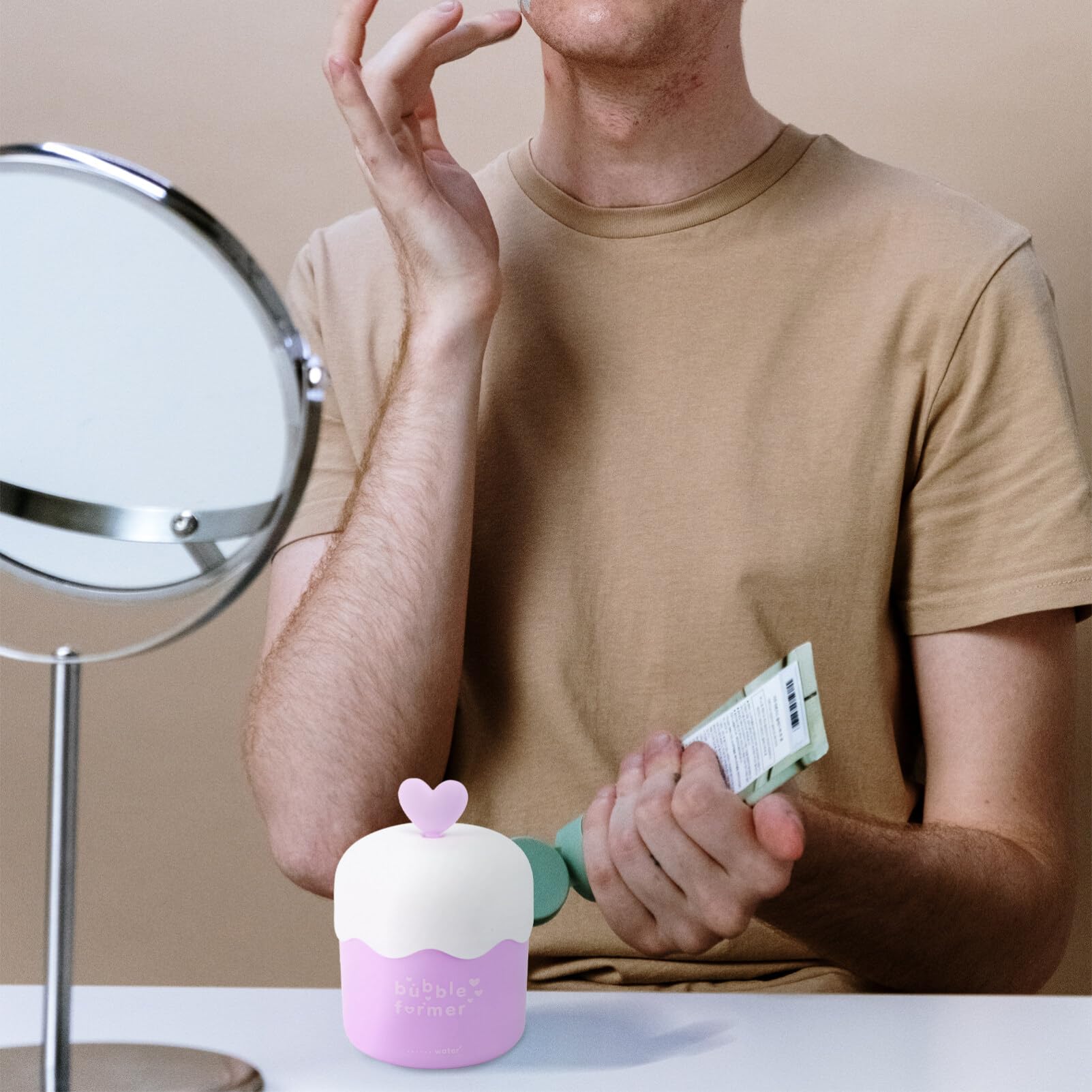 Cabilock Facial Bubble Maker - Purple Foam Cup for Face Wash, Bubble Foamer Device for Deep Cleansing & Gentle Exfoliation | Perfect for Daily Skincare Routine & Spa Treatments