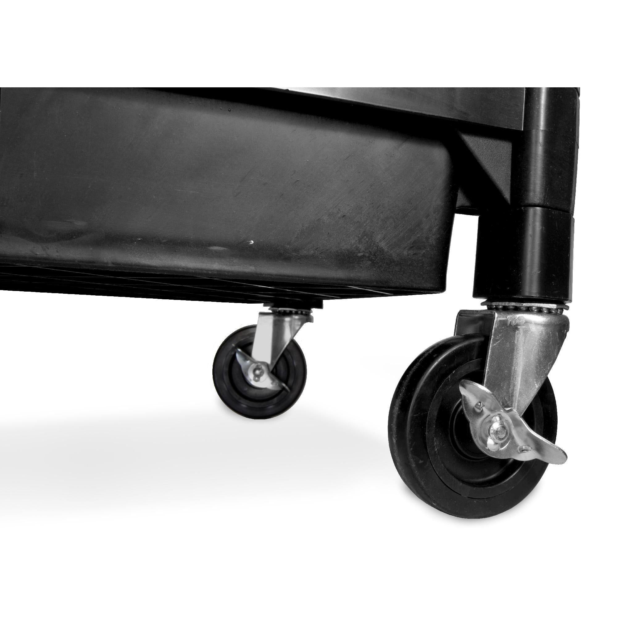 WEN 73163 Heavy Duty 300LB Capacity 3-Tier Utility Cart with Wheels - Perfect for Warehouse, Office, and Home Storage Organization