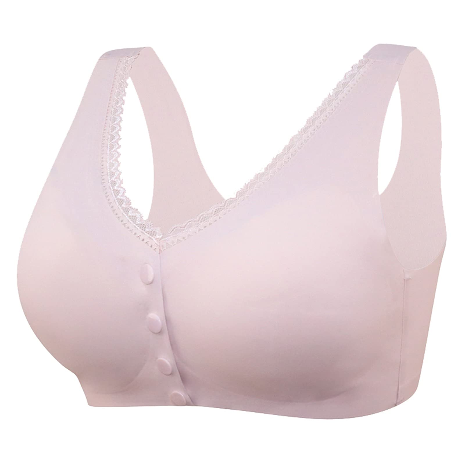 Sunlucky Women's Front Closure Sports Bra - Ultra Soft Cotton Wireless Support for Yoga, Running & Gym Workouts