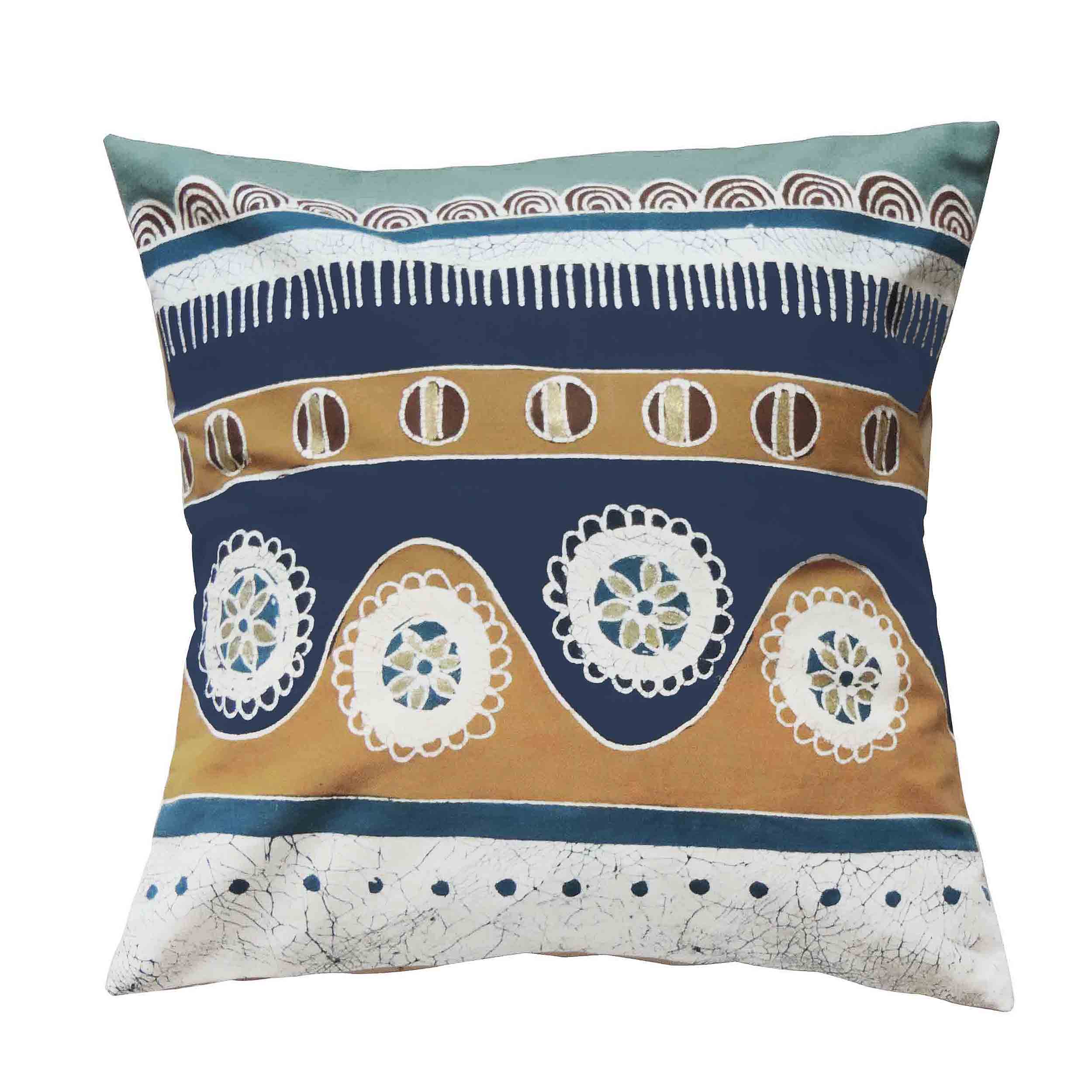 Premium Mali Azure Wiggle Cushion Cover - Soft & Durable Decorative Pillow Case for Sofa, Bed, Chair - Perfect for Living Room, Bedroom, Nursery Decor