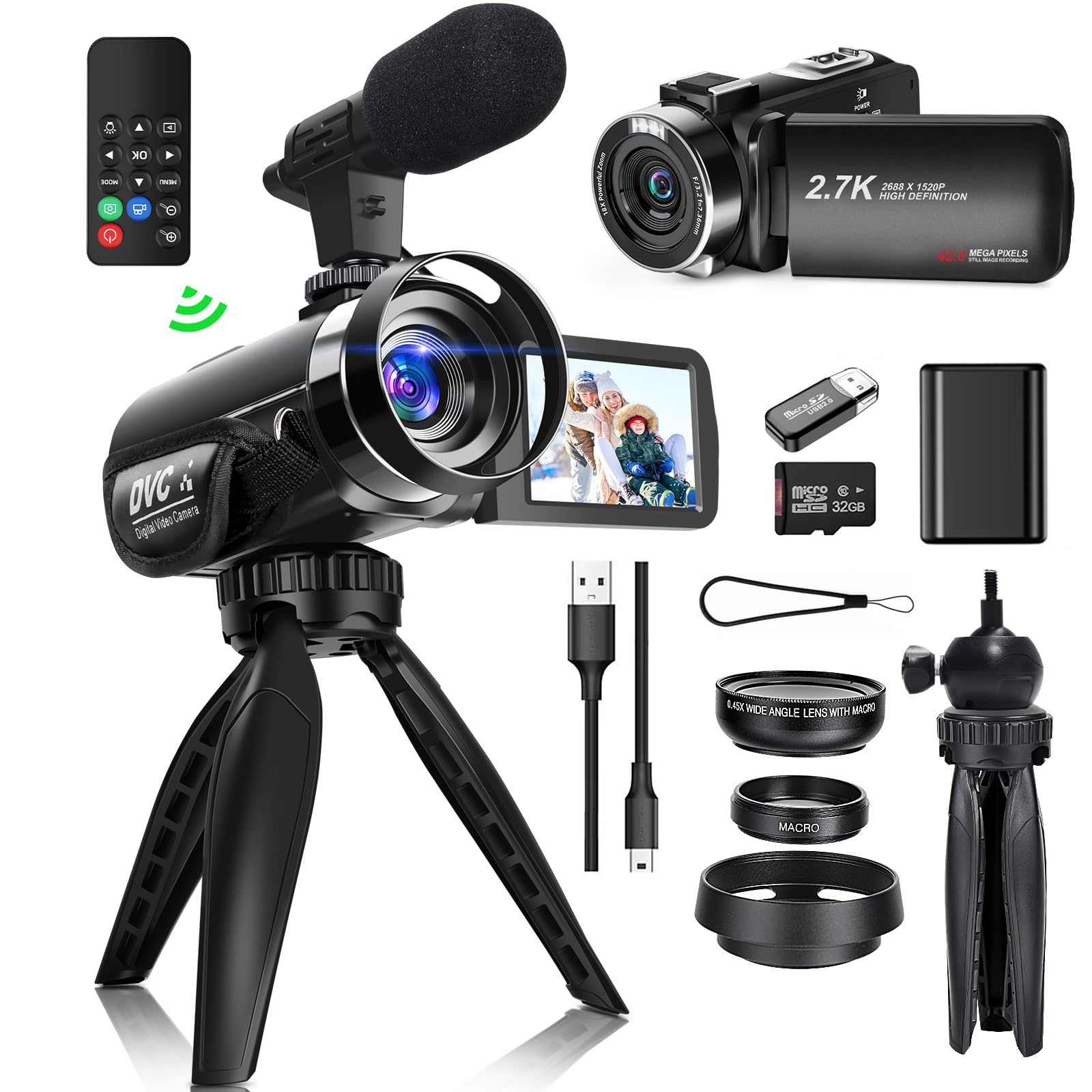 **NBD 2.7K 42MP Digital Camera for YouTube & Vlogging - 18X Zoom, 3.0