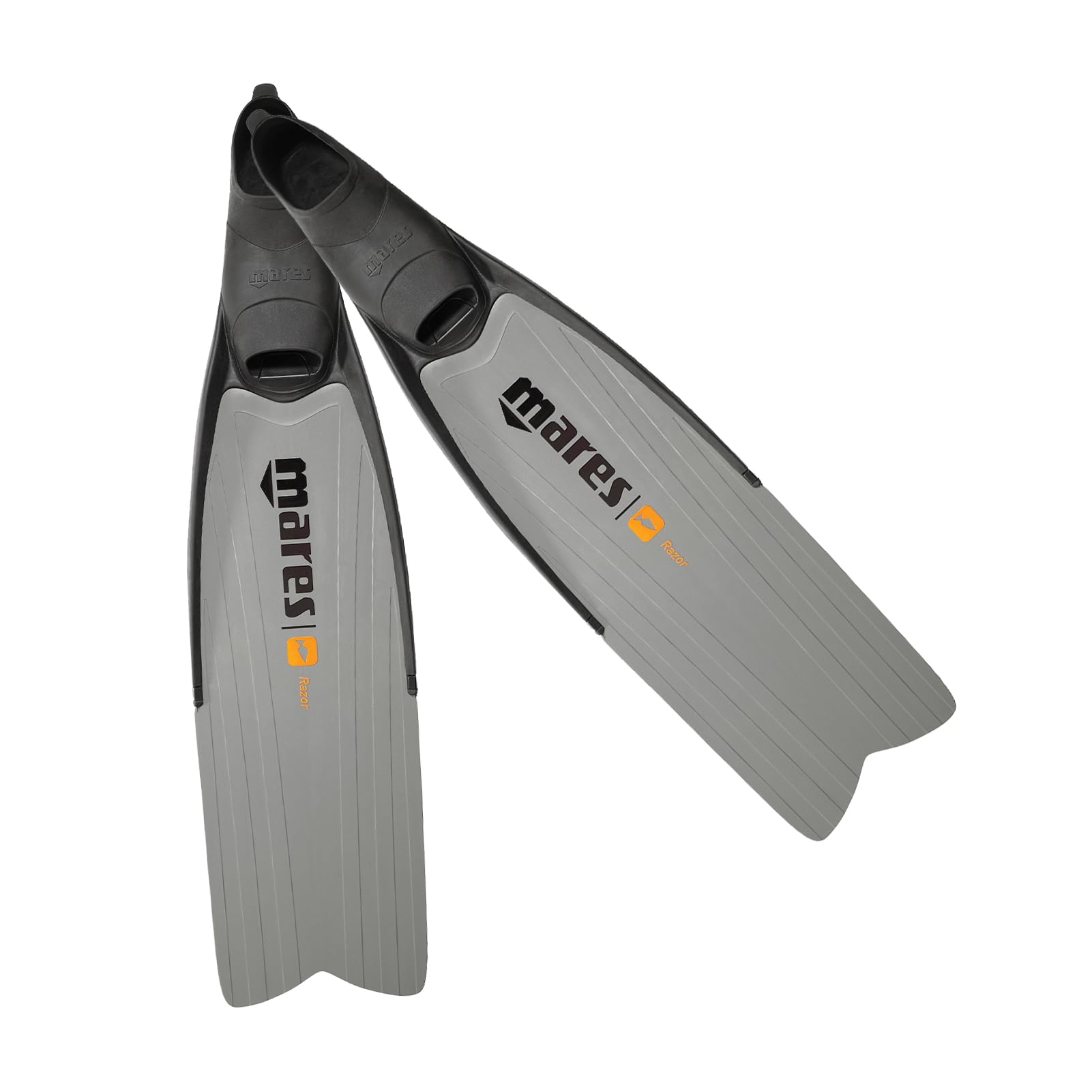 Mares Unisex Adult Razor Full Foot Swim Fins - Long Blade Flippers for Freediving & Spearfishing | Scuba Diving, Snorkeling & Underwater Exploration Gear