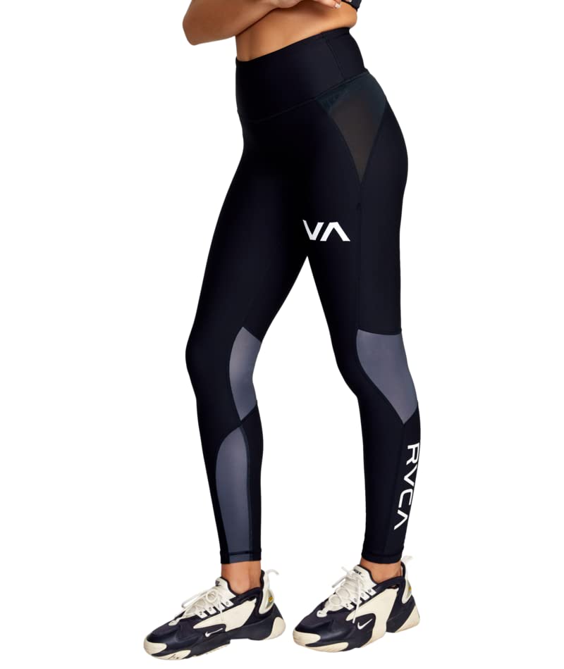 RVCA Women's High-Waisted Yoga Pants - Stretchy Workout Leggings for Running, Gym & Outdoor Activities | Moisture-Wicking & Comfortable Athletic Wear
