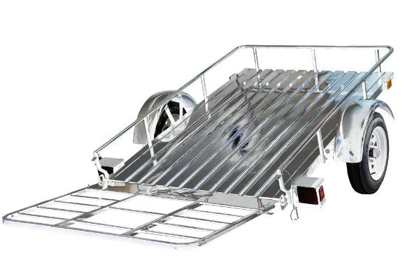 **DK2 MMT4X6OG 4 ft. x 6 ft. Open Rail Galvanized Steel Flatbed Trailer – 1295 lbs. Capacity – Heavy-Duty Utility Trailer for Farm, Construction & Landscaping**