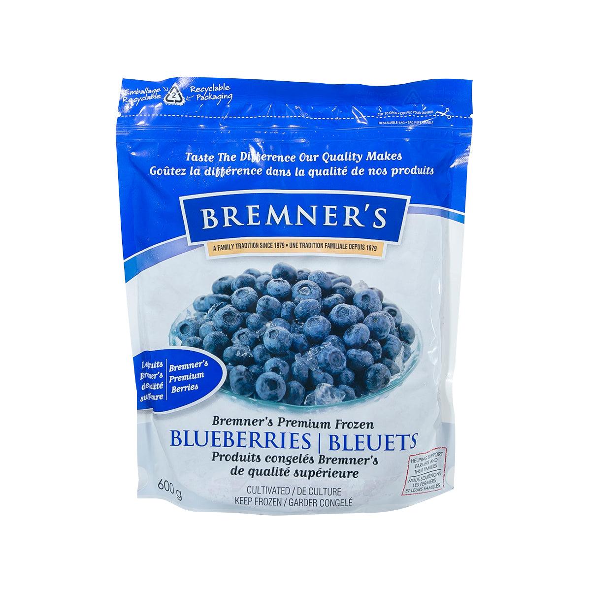 BREMNER'S Frozen Blueberries 600g | Fresh, Sweet & Nutritious | Perfect for Smoothies, Baking & Healthy Snacks