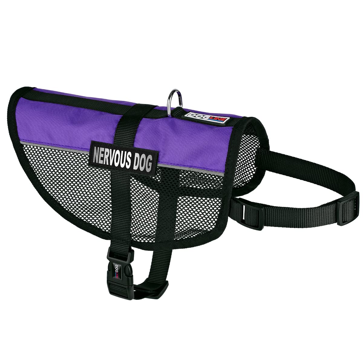**MaxAire Dog Anxiety Vest - Adjustable & Reflective Harness with Removable Patch for Small, Medium & Large Dogs (17-21