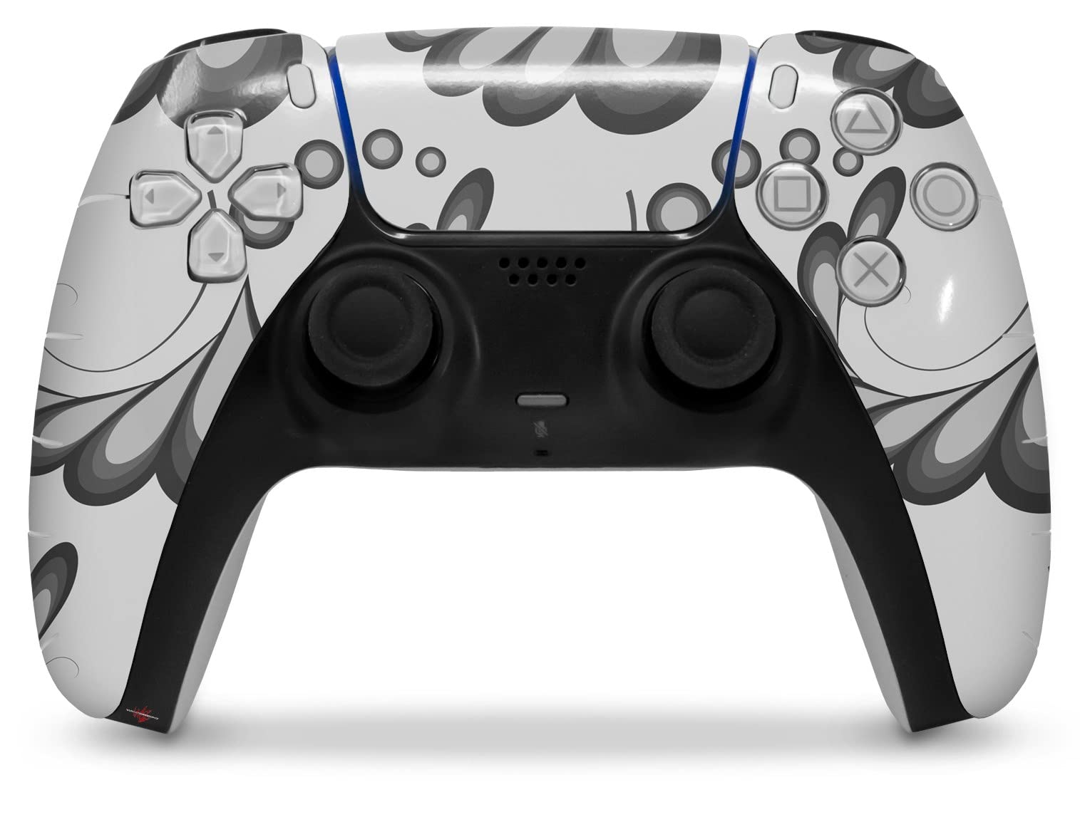 Sony PS5 DualSense Skin Wrap - Petals Gray for Gaming Protection
