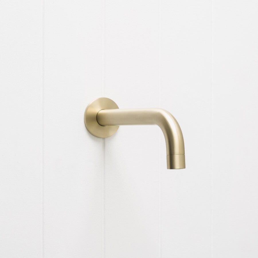 Sydney Wall Spout Warm Brushed Nickel - Modern Bathroom Faucet for Sink, Vanity & Powder Room - Perfect for Home, Hotel & Commercial Use