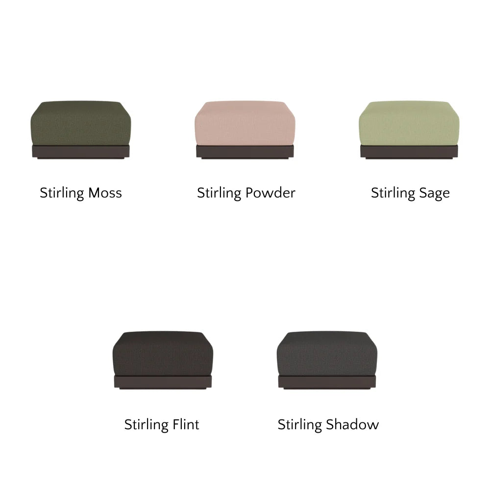 Antigua Outdoor Ottoman - Waterproof Patio Furniture, Weather-Resistant Garden Stool for Poolside, Deck, or Backyard Relaxation