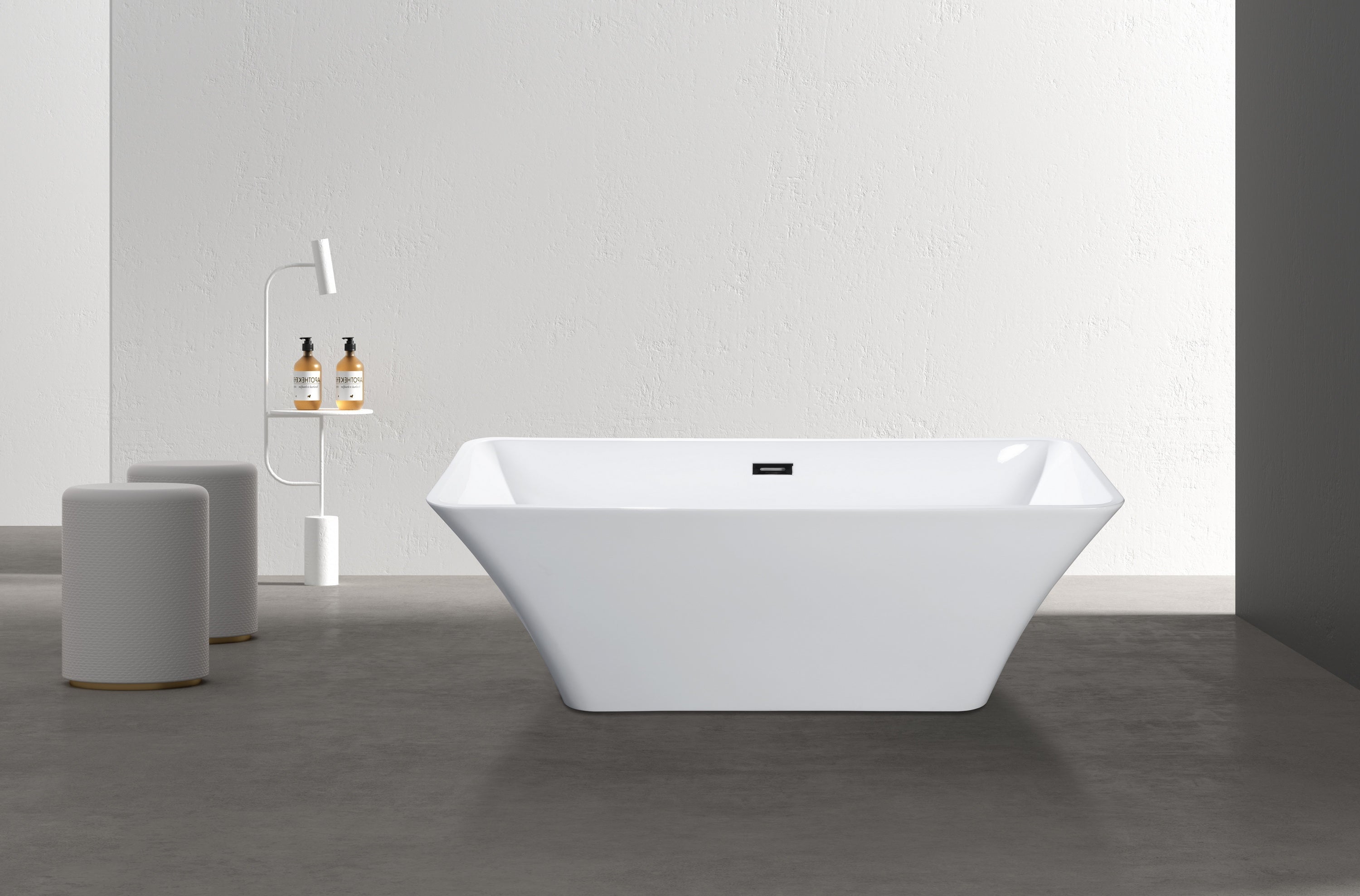 67 Inch Freestanding Bathtub - Large Soaking Tub for Adults, Modern Acrylic Stand Alone Tub with Non-Slip Base - Perfect for Spa, Bathroom, Master Suite Relaxation