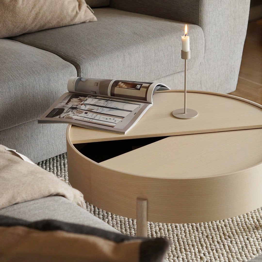 Modern Arc Coffee Table - Mid-Century Style Wooden Living Room Furniture for Home Decor | Perfect for Small Spaces, Apartments & Lounge Areas