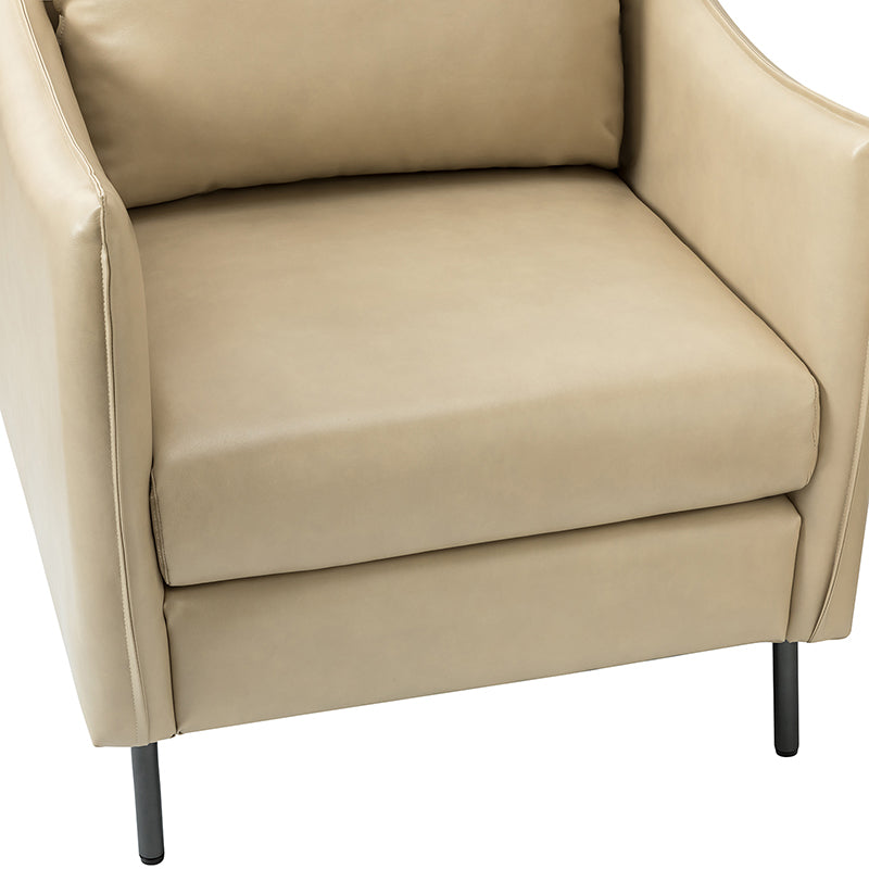 Felix Faux Leather Armchair - Modern PU Leather Accent Chair for Living Room, Office & Lounge - Comfortable Mid-Century Style Seating for Home Decor