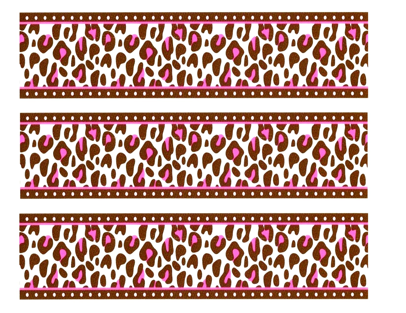 Whimsical Pink Cheetah Print Edible Cake Topper - Perfect for Birthday Cakes, Baby Showers & Wedding Desserts