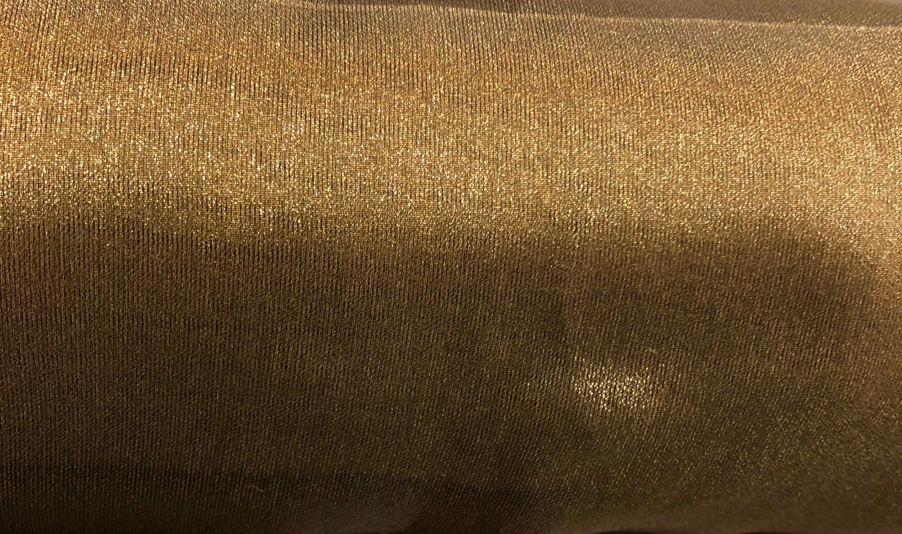 44-45 Inch Gold Iridescent Crystal Sheer Curtains - Elegant Window Drapes for Living Room, Bedroom & Wedding Decor
