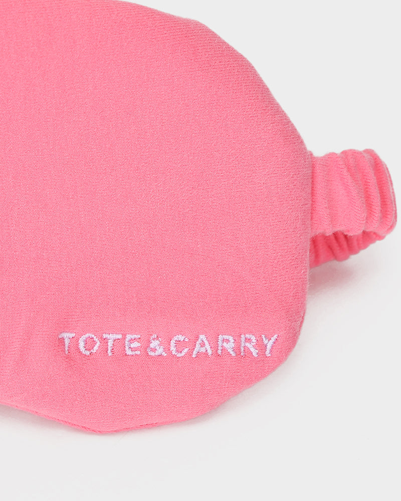 Apollo 1 Neck Pillow & Sleep Mask Set - Soft Travel Pillow for Airplane, Car & Office - Comfortable Eye Mask for Sleeping - Neon Pink - Perfect for Long Flights & Naps