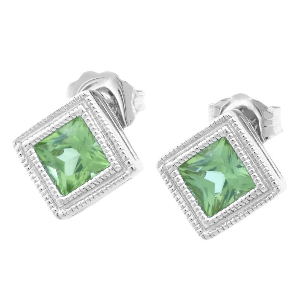 18K/14K Peridot Earrings Clip/Stud - Elegant Green Gemstone Jewelry for Women, Perfect for Weddings, Parties & Daily Wear