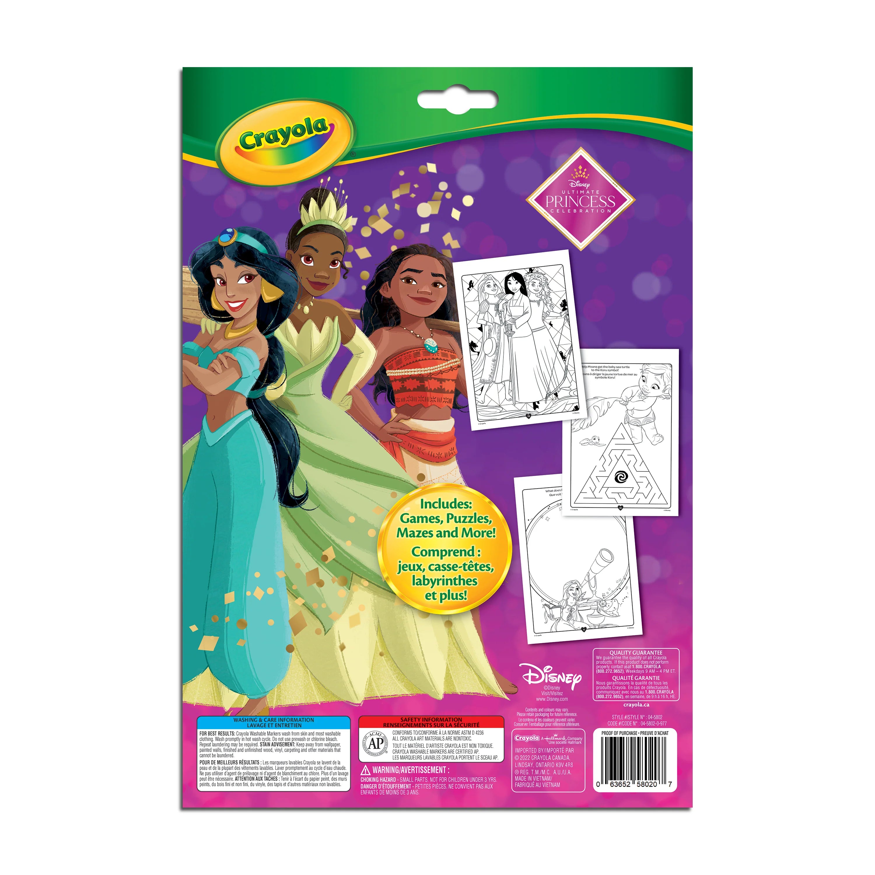 Crayola Disney Princess Coloring & Activity Book for Kids - Fun Learning & Creativity for Girls, Birthday Gifts, Travel & Home Activities