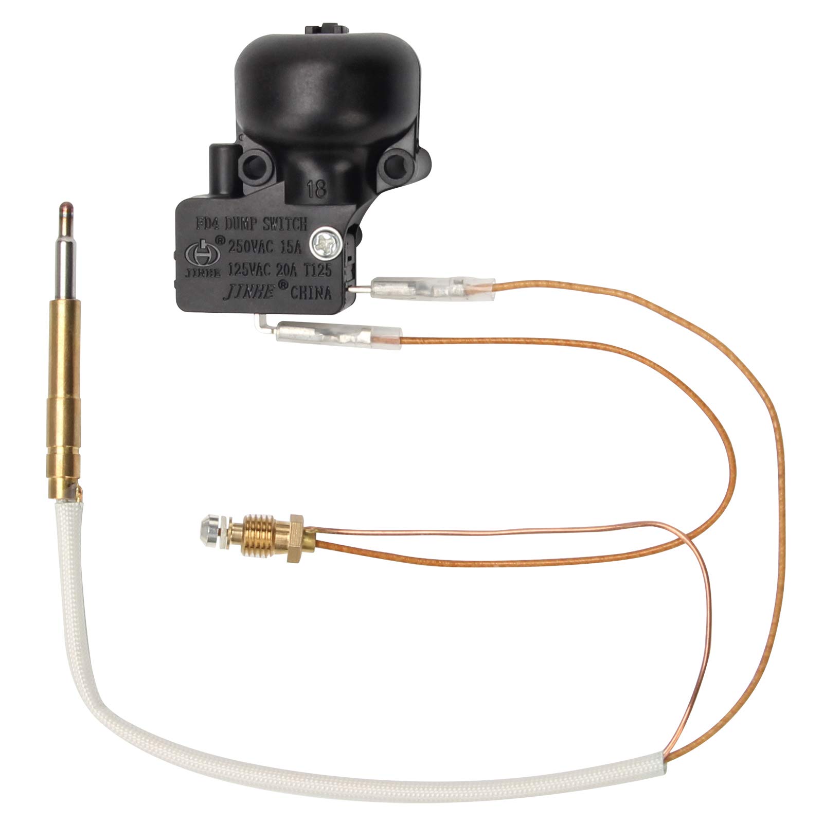 Coolrunner Gas Patio Heater Replacement Parts - M8 x1 Thermocouple & FD4 Dump Switch for Propane Outdoor Heaters - Safety Repair Kit for Backyard, Deck, and Restaurant Patio Heating