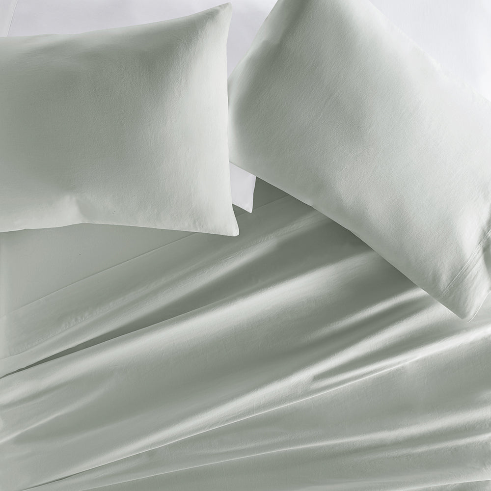 4 Piece 100% Long Staple Cotton Sheet Set - Queen Size Bed Sheets for Soft & Breathable Sleep - Perfect for Home, Hotel, and Dorm Room Comfort