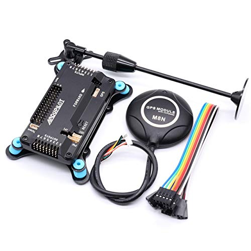 APM2.8 Flight Controller with M8N GPS & Built-in Compass - Ardupilot Compatible for RC Quadcopter & Multicopter | Includes GPS Stand & Shock Absorber (Horizontal Pin) | Perfect for Aerial Photography, FPV Racing & DIY Drone Projects