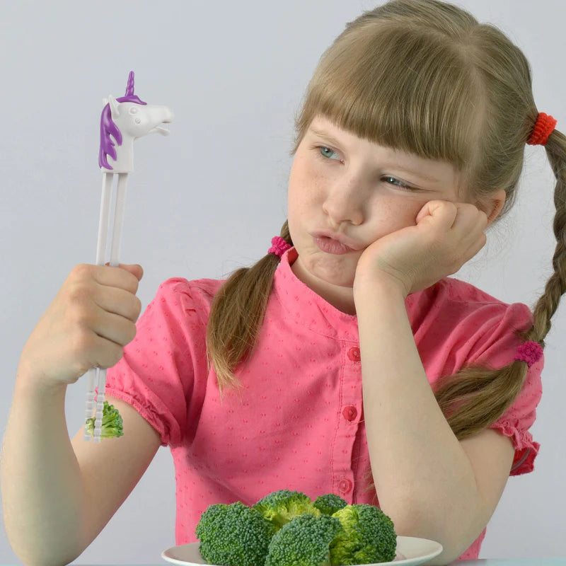 Fred Munchtime Unicorn Chomping Chopsticks - Fun Kawaii Chopsticks for Kids & Adults - Perfect for Asian Cuisine, Sushi, Ramen & Party Gifts