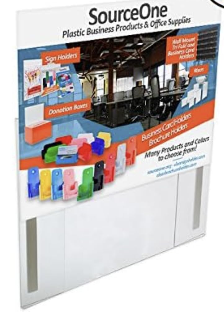 Source One 6 Pack 17 x 11 Magnetic Clear Sign Holder Ad Frame - Premium Acrylic Display for Retail Stores, Restaurants & Offices - Perfect for Promotions, Menu Boards & Business Signage