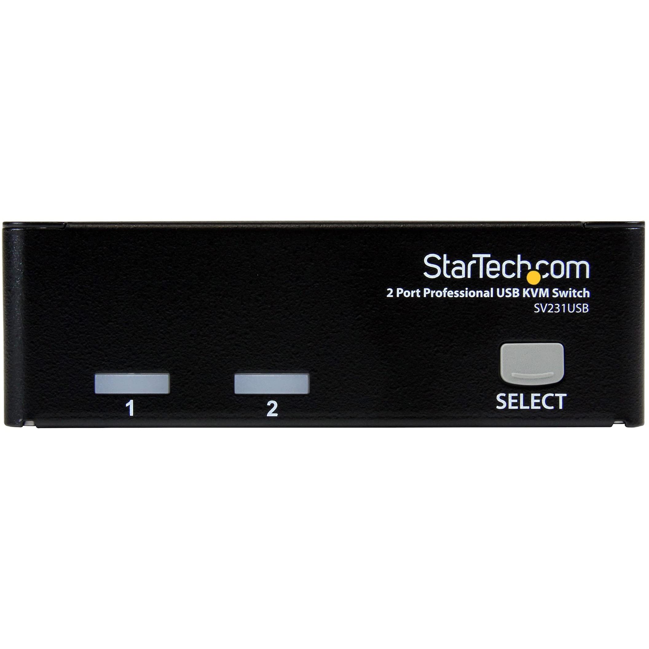 StarTech.com 2 Port USB KVM Switch with VGA Support - 1920x1440 Resolution - USB 2.0 Video Switcher (SV231USB) for Home Office & Multi-Computer Setup
