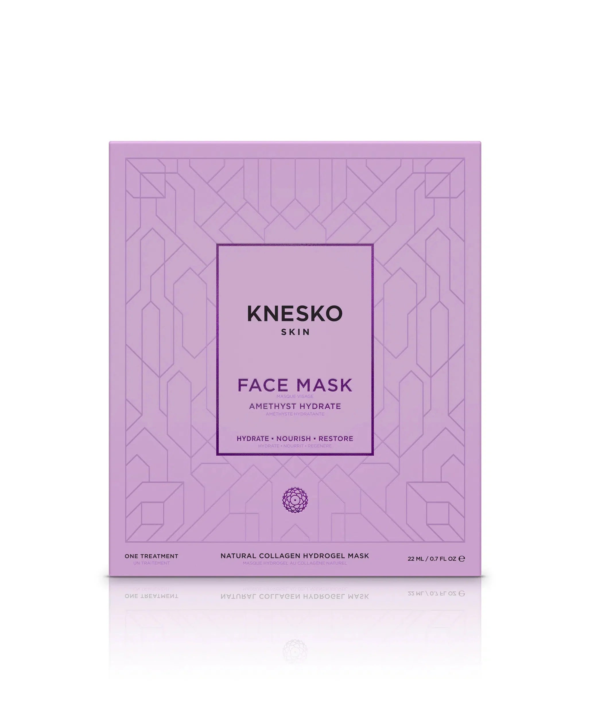 KNESKO Amethyst Face Mask - Hydrating & Brightening Sheet Mask for Glowing Skin | Perfect for Spa Night & Self-Care Routine