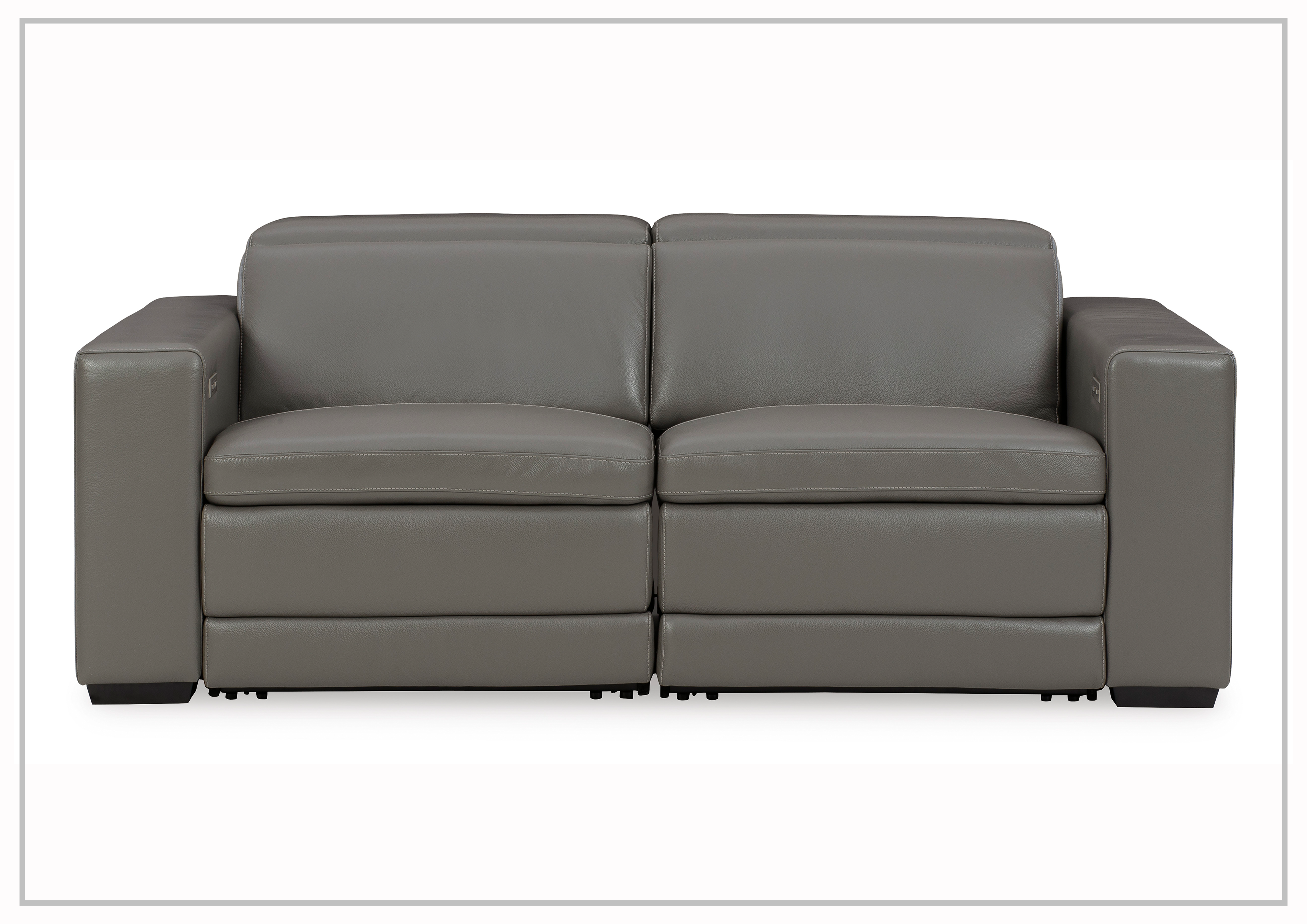 Gio Italia Titan 2-Seater Dual Power Reclining Loveseat - Genuine Leather Sofa for Living Room, Home Theater & Relaxation