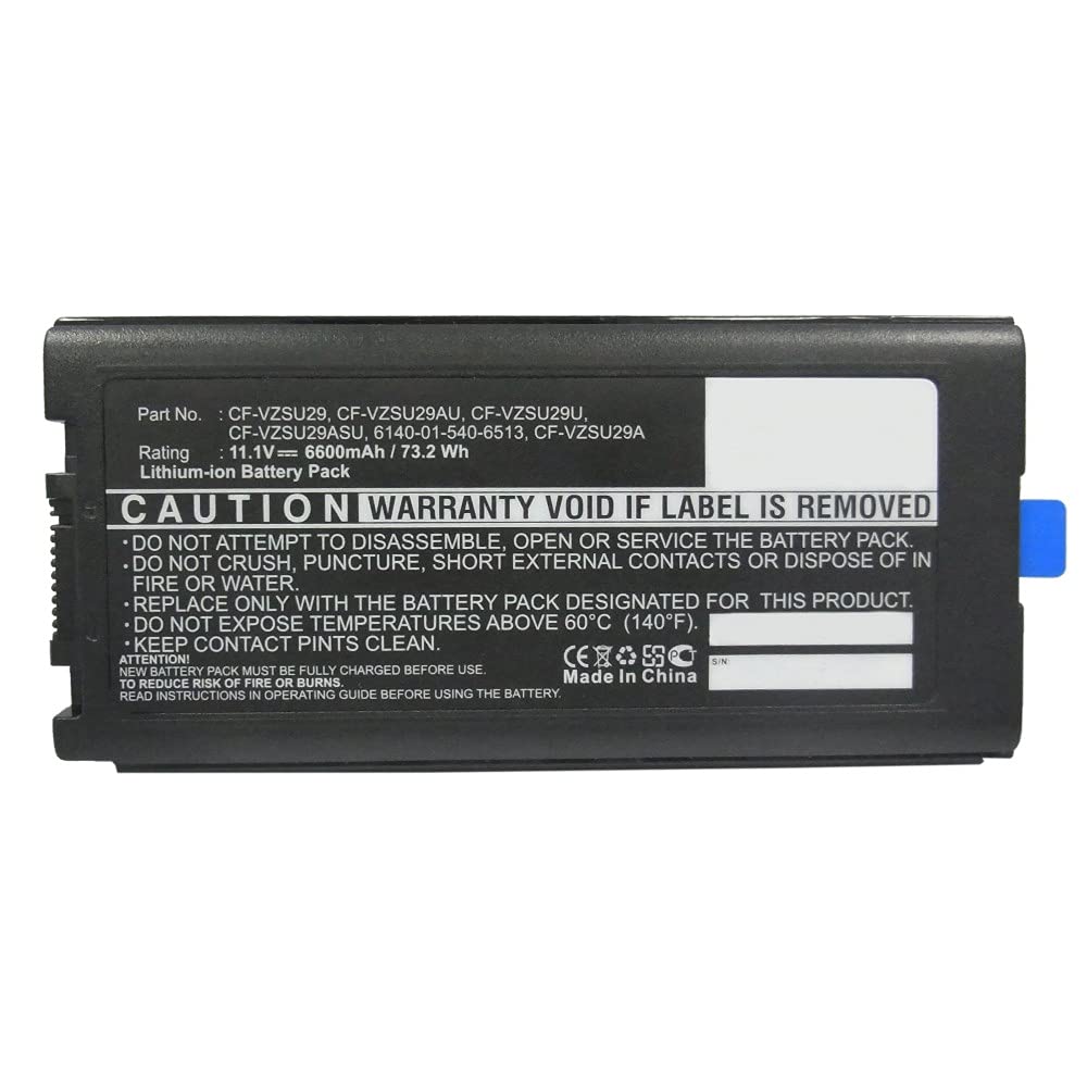 Synergy Digital Notebook Laptop Battery for Panasonic ToughBook CF29 CF-29JC9AXS CF-29LW1AXS CF51 CF-51 CF52 - Long Lasting Replacement Battery for Business, Field Work & Outdoor Use