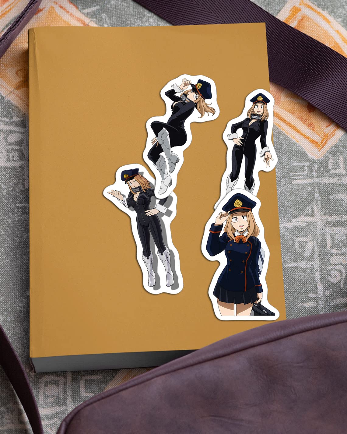 Alexiss MHA Camie Utsushimi Maboromicamie Anime Stickers 4-Pack - 3'' Cool Girl Decals for Water Bottles, Phone, Laptop, Skateboard & Car - Perfect for My Hero Academia Fans & Anime Lovers