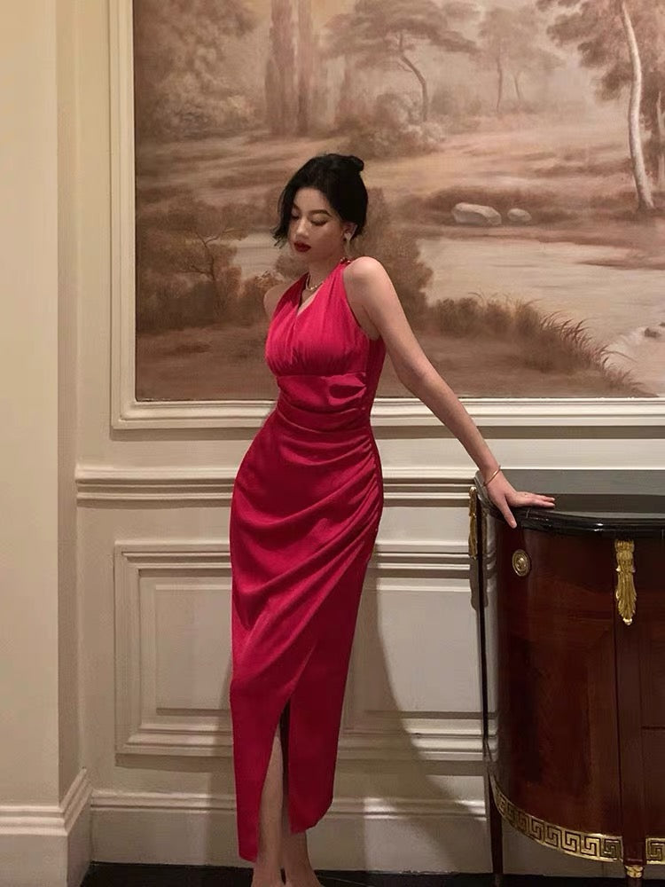 Elegant Hot Pink Sheath Satin Prom Dress - Formal Evening Gown J3308 for Homecoming, Prom Night & Special Occasions