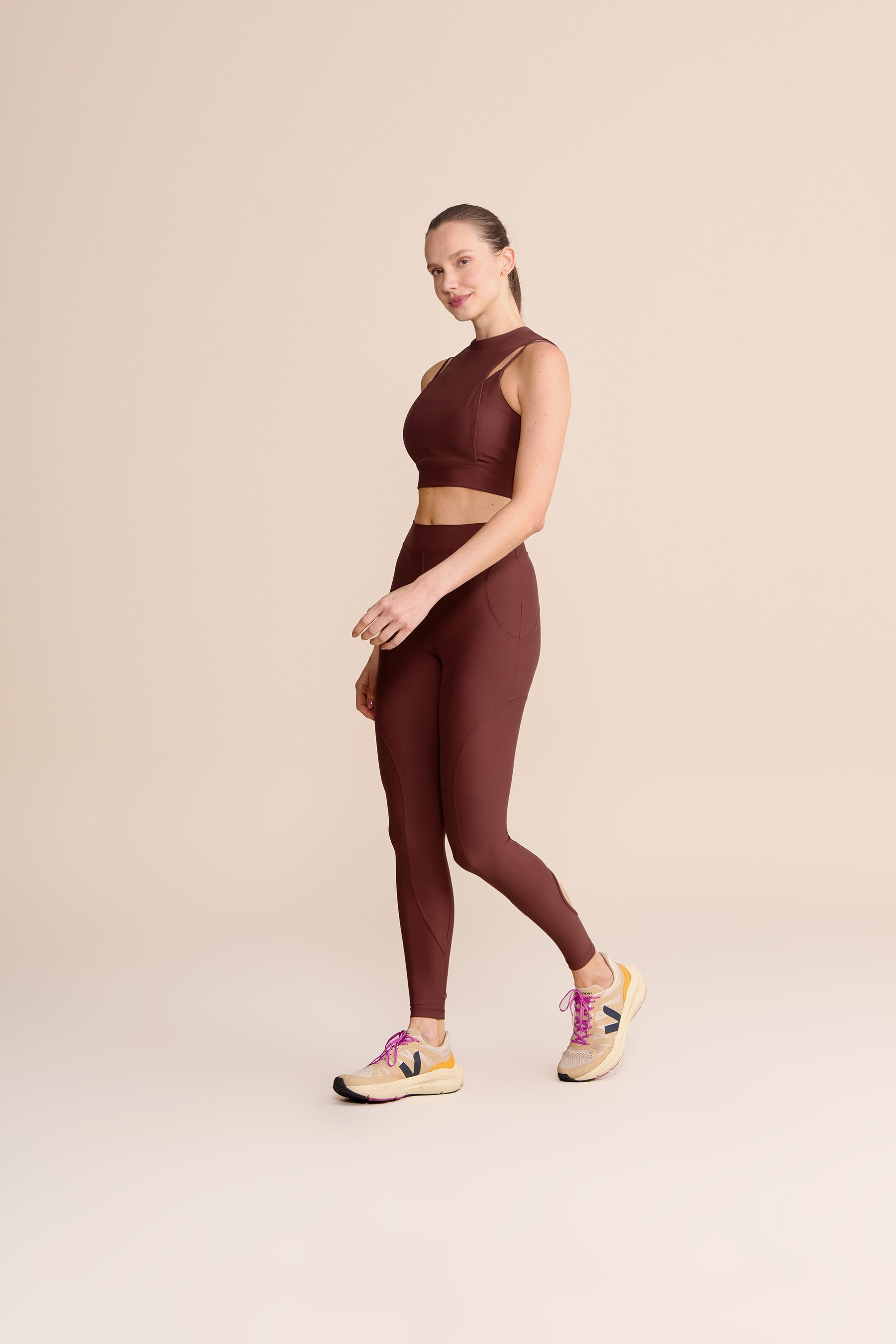 Premium Neoprene Long Leggings for Women - High Waist Yoga Pants, Workout & Running Tights - Comfortable & Stretchy for Fitness, Gym & Daily Wear