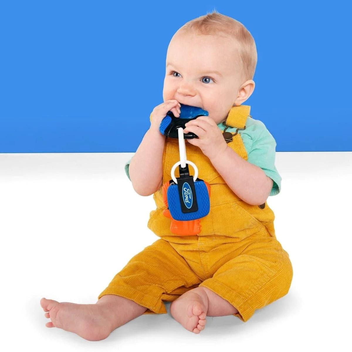 Bright Starts Teething Ford F-150 Raptor Baby Keys - BPA-Free Chew Toy for Infants & Toddlers | Perfect for Soothing Sore Gums & Car Seat Entertainment