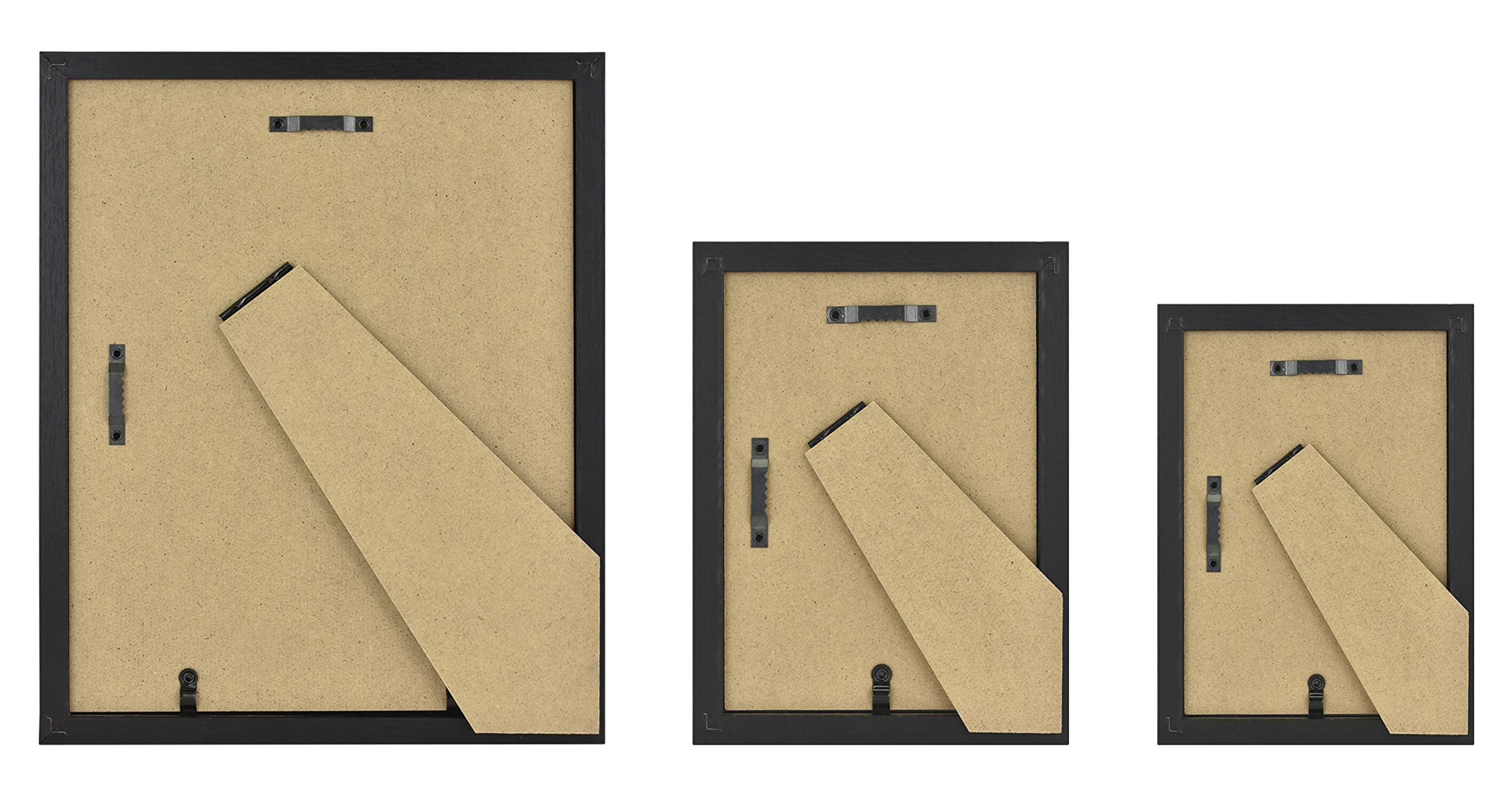 MCS Gallery Essential Picture Frames Set - 15 Piece Black Woodgrain Photo Frames for Wall Display (4x6, 5x7, 8x10 Inches) - Perfect for Home Decor, Office, Living Room & Bedroom Wall Art