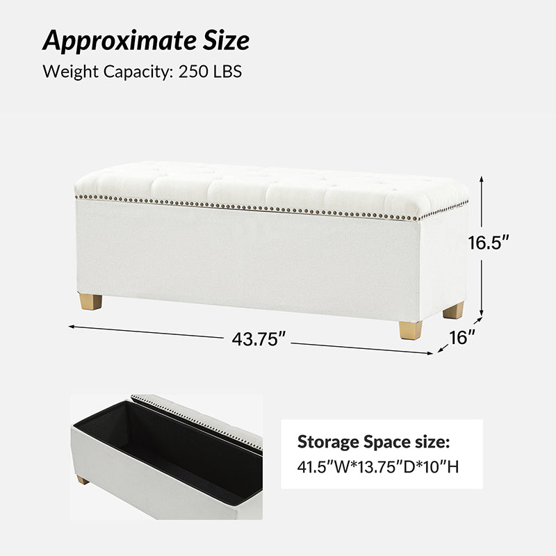 Versatile Minimalist Storage Bench with Removable Fabric Cover - Modern Entryway, Bedroom & Living Room Organizer - Perfect for Shoes, Blankets & Home Decor Storage
