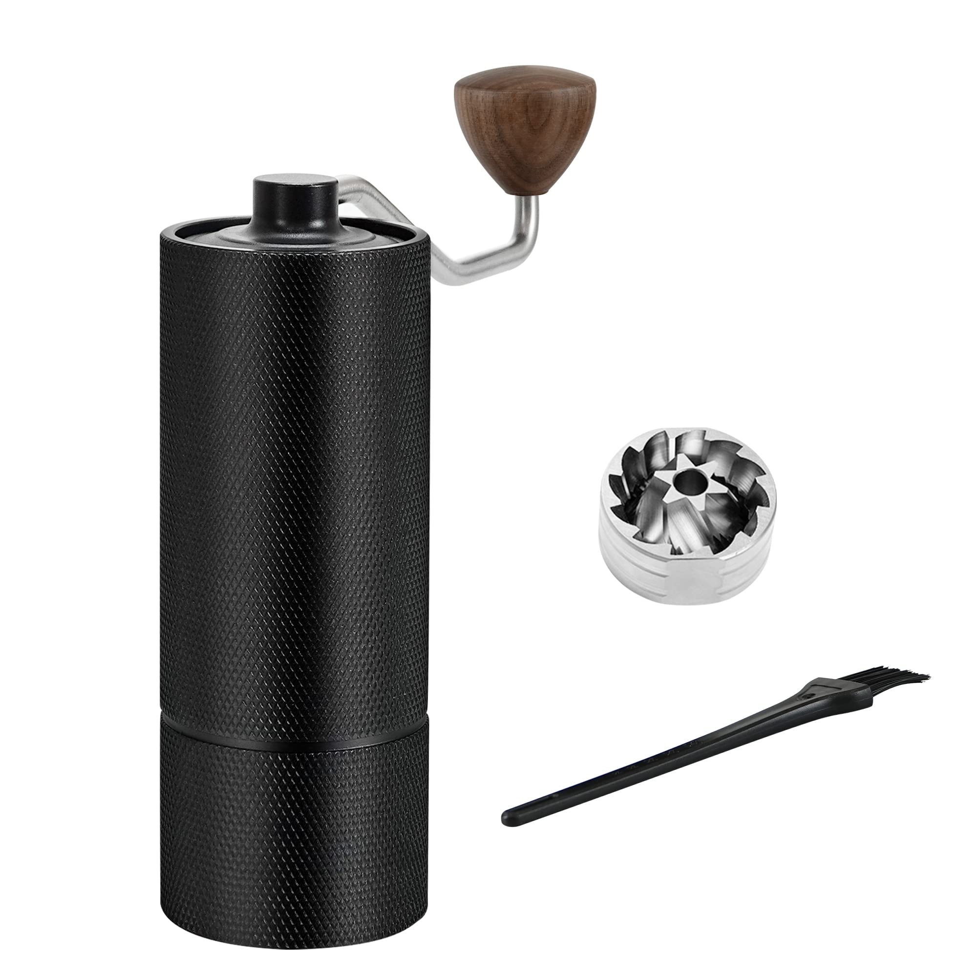 Premium Manual Coffee Grinder - Adjustable Stainless Steel Burr, 30g Capacity Portable Hand Mill for Espresso to Coarse Grind - Perfect for Home, Camping & Travel - Black