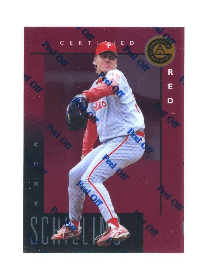 1998 Pinnacle Certified Red #94 Curt Schilling Bankruptcy Test Issue Rookie Baseball Card - Unsigned Collectible for Sports Memorabilia & Trading Card Enthusiasts - Perfect for Display, Investment, and Vintage MLB Collections