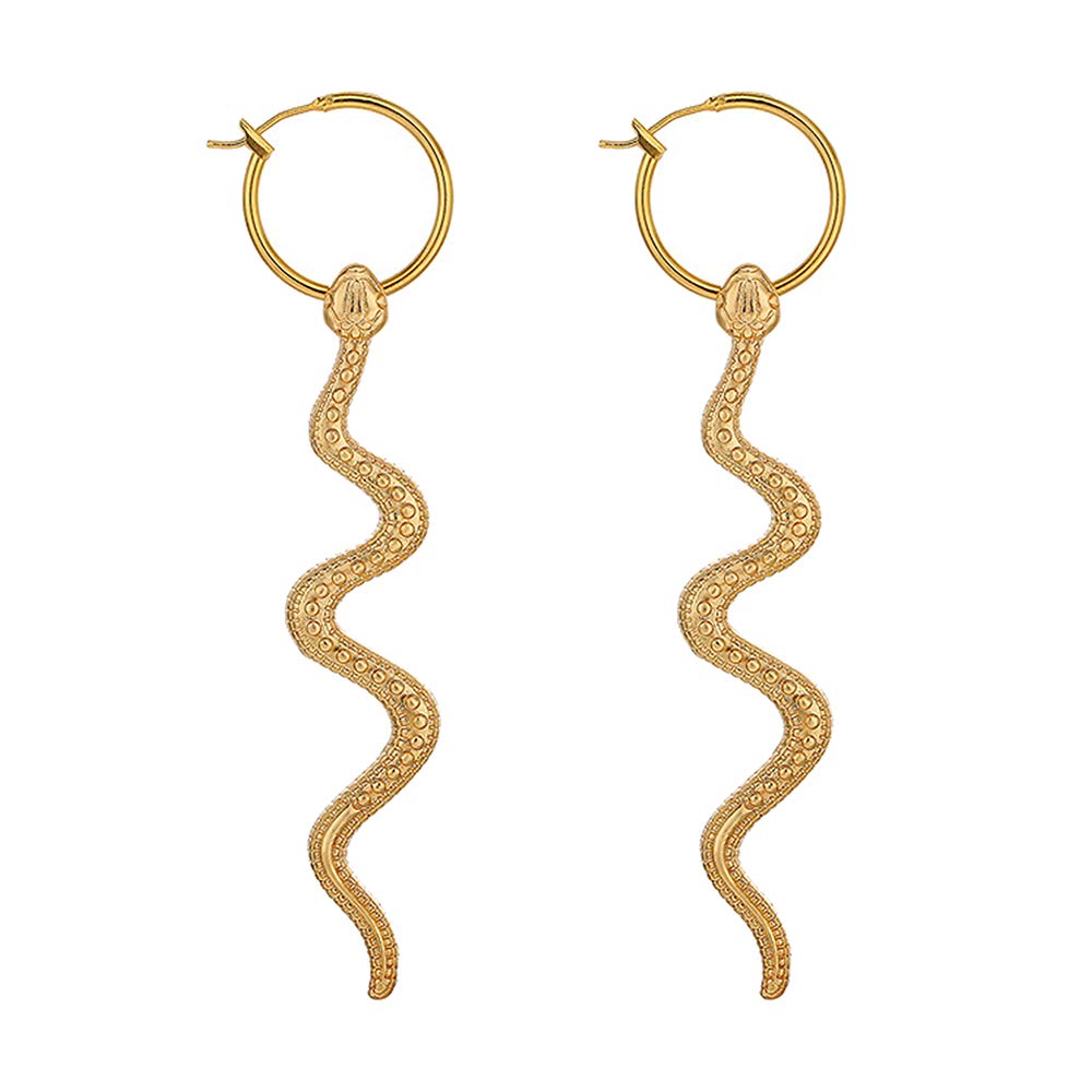 Silver Snake Earrings for Women - Gold Serpent Dangle, Stud & Hoop Earrings | Stylish Snake Jewelry for Parties, Date Nights & Everyday Wear