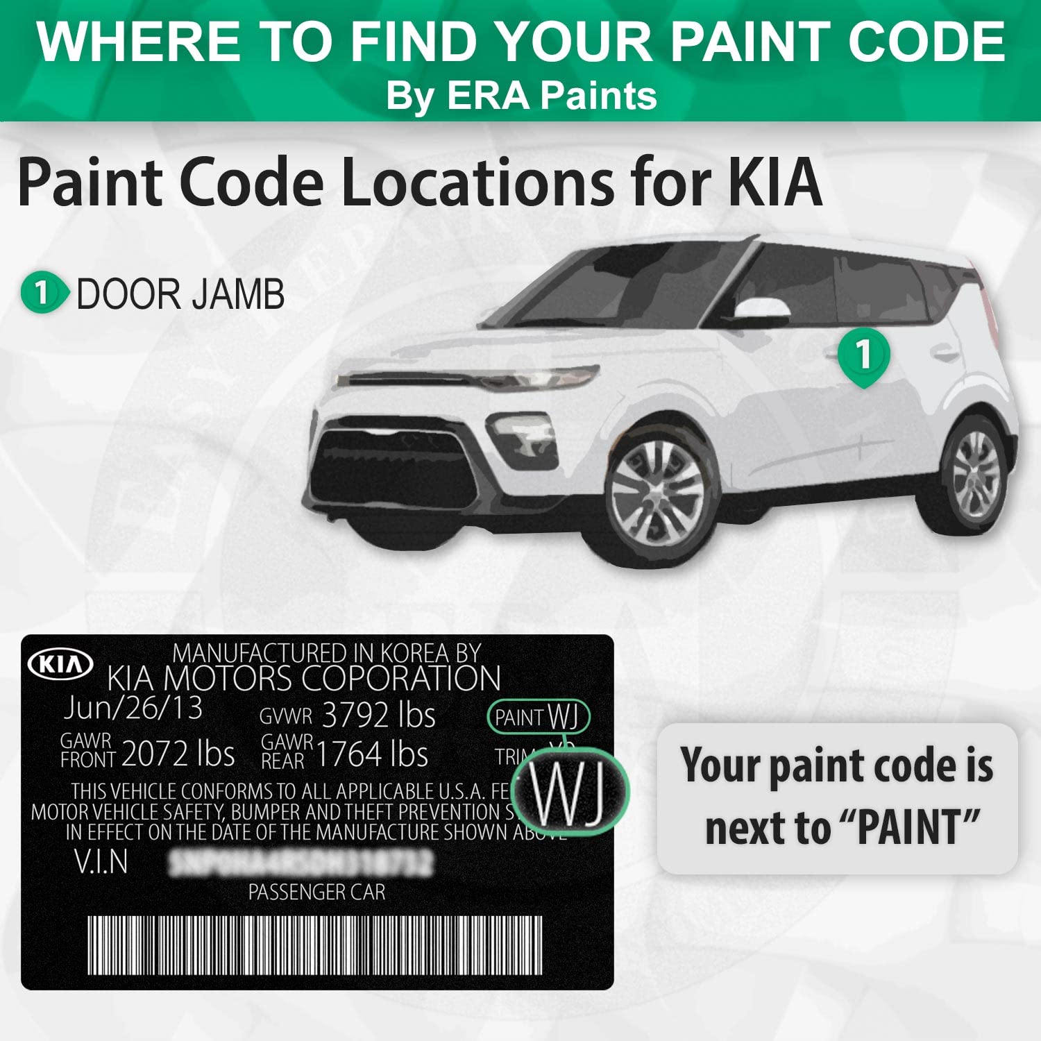 ERA Paints BD5 Moss Metallic Automotive Touch Up Paint Spray for KIA - 2K Essential Kit | Perfect for Car Scratch Repair & DIY Auto Body Restoration