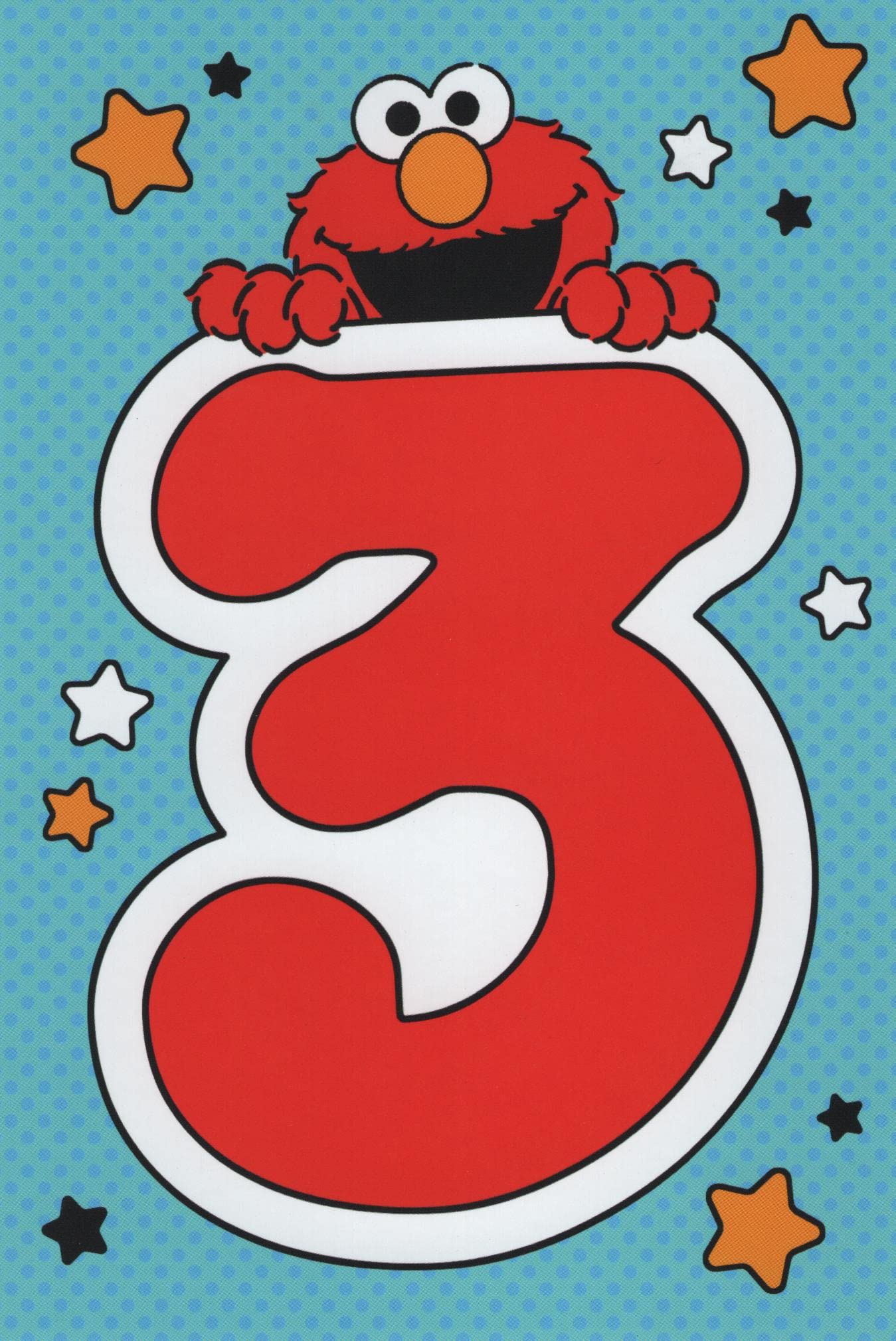 Happy 3rd Birthday Card with Sesame Street Elmo - Perfect for Kids Birthday Parties & Celebrations