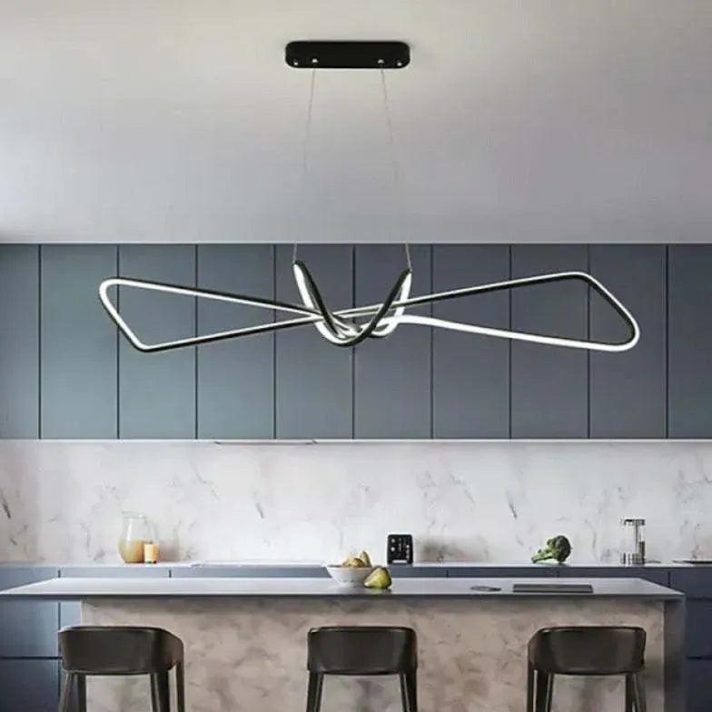 Modern Geometric LED Pendant Light for Kitchen Island - Energy Efficient Dimmable Hanging Light Fixture with Sleek Design (Perfect for Dining Room, Breakfast Nook & Contemporary Home Decor)