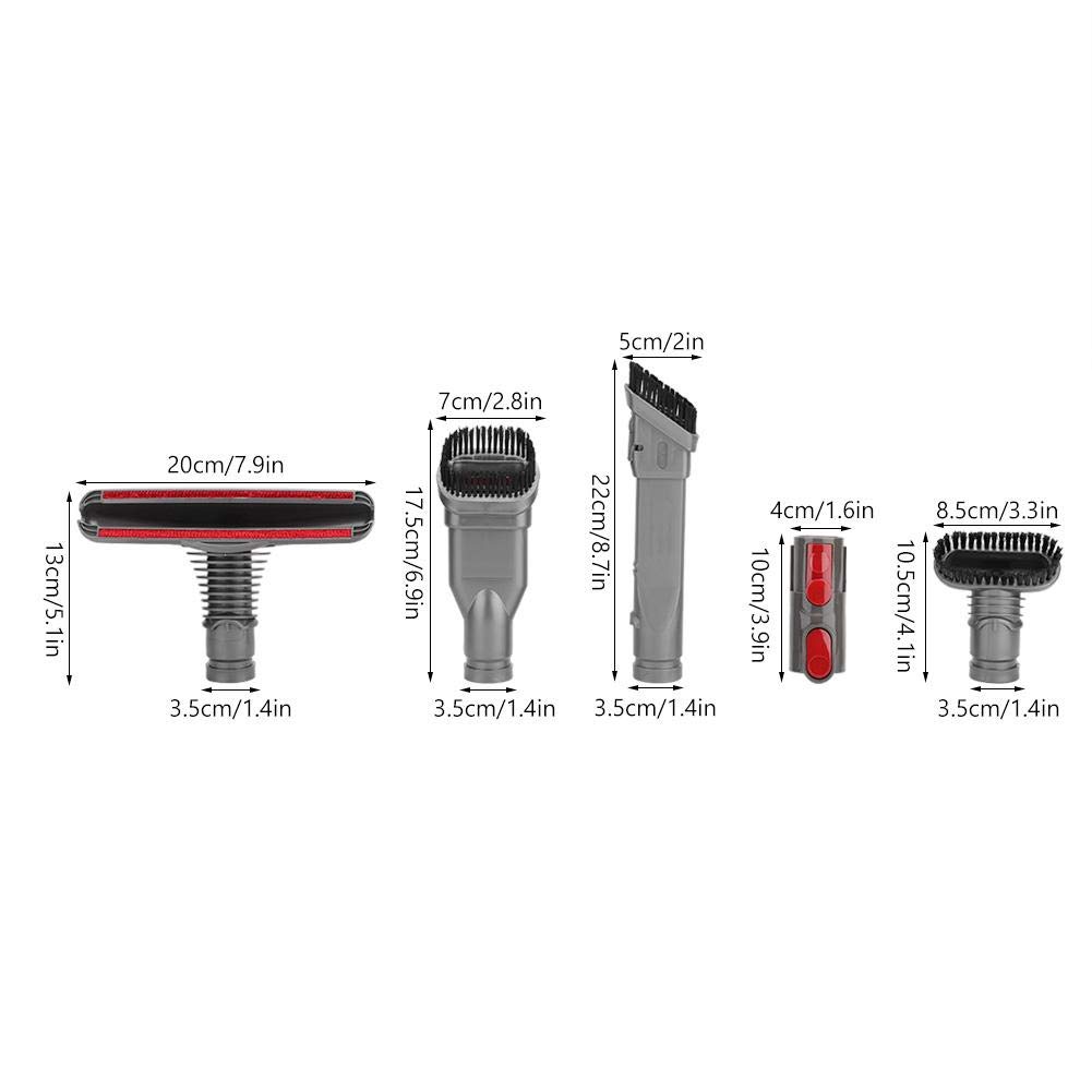 CHICIRIS 5-Piece Vacuum Cleaner Accessories Set - Includes Brushes, Suction Heads & Adapters | Compatible with Most Vacuum Models | Perfect for Deep Cleaning Carpets, Furniture & Hard Floors