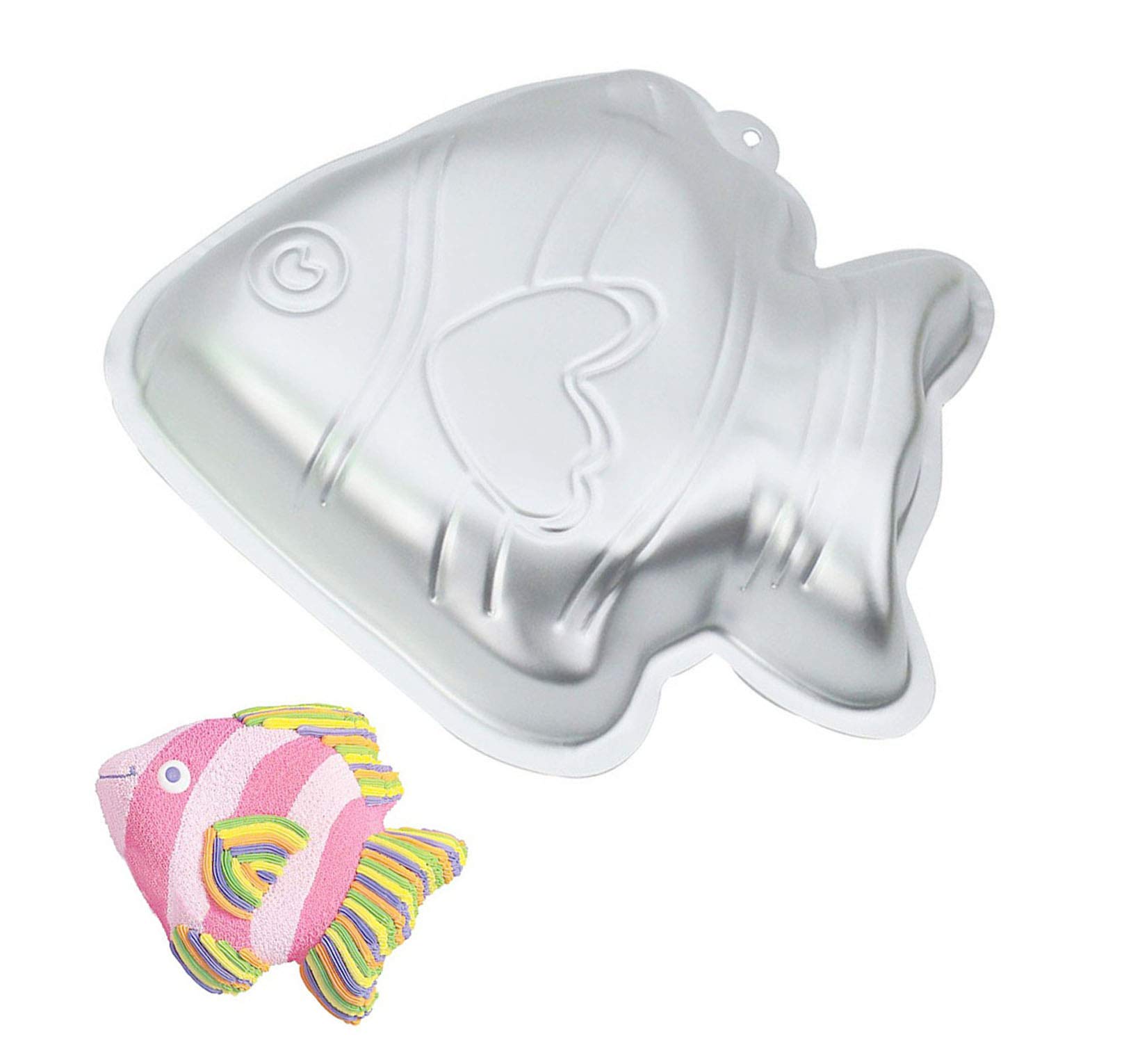 9 Inch Goldfish Shaped Aluminum 3D Cake Baking Mold - Non-Stick Fish Cake Pan for Birthday, Party & Dessert Decorating - Perfect for Fondant, Chocolate & DIY Baking Projects