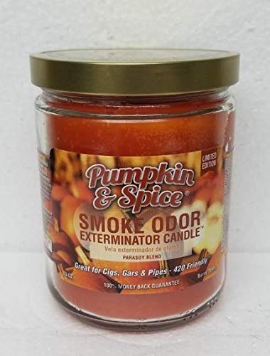 Smoke Odor Eliminator Candles - 13oz Jar Set of 2 (Sugared Cranberry & Pumpkin Spice Scent) for Home, Office, and Car Air Freshening | Long-Lasting Fragrance for Relaxation and Stress Relief