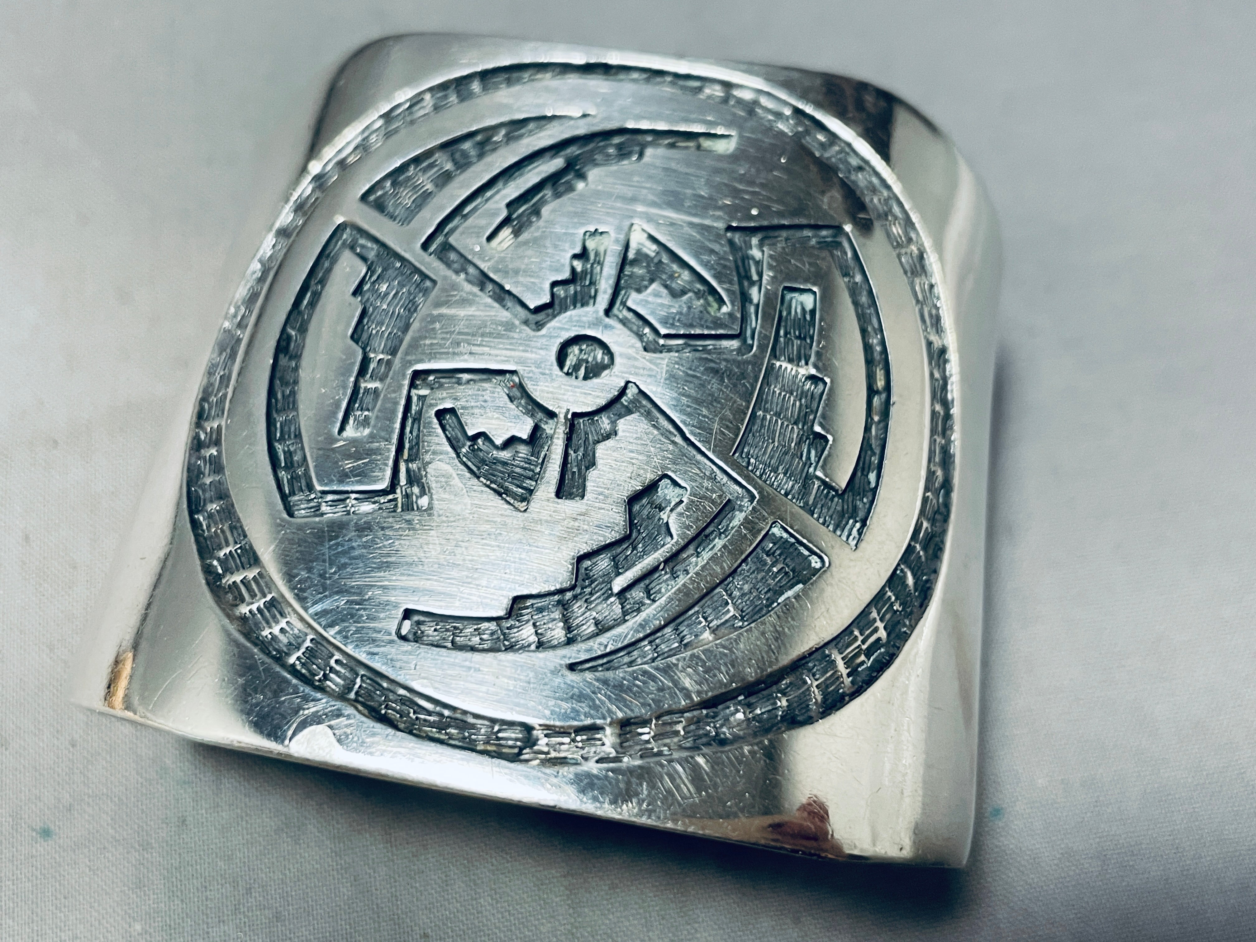 Vintage Hopi Sterling Silver Cuff Bracelet - 103 Grams Heavy Native American Handmade Jewelry for Women - Perfect for Boho Fashion, Gift Giving & Special Occasions