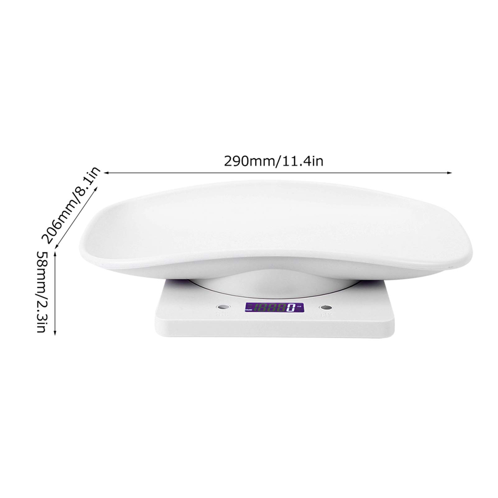 Gedourain Digital Baby Scale - Accurate Infant & Pet Scale for Newborns, Puppies, Cats & Small Animals - Perfect for Weighing Food & Tracking Growth at Home